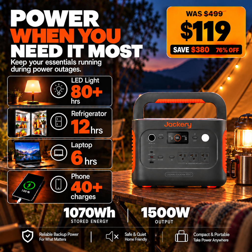 1070Wh Solar Generator Kit + FREE 200W Solar Panel (Limited BOGO)