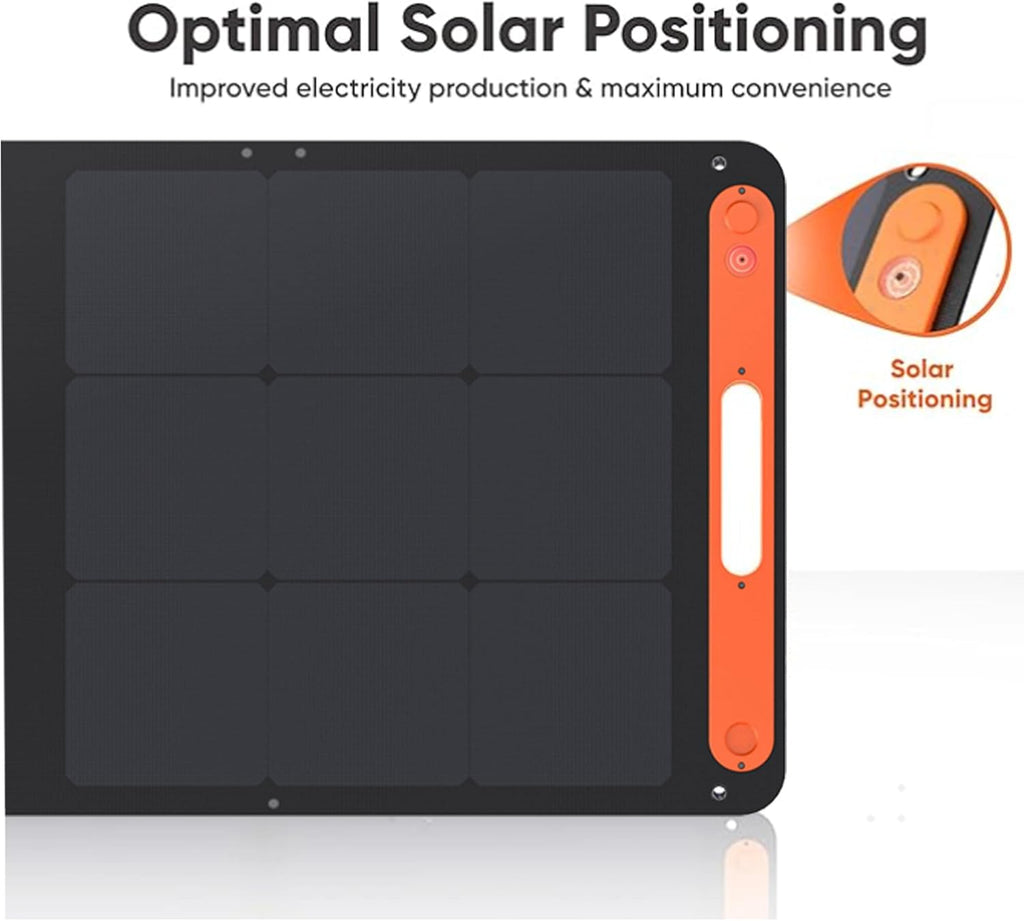 200W Portable Foldable Solar Panel with Stand - IP68 Waterproof